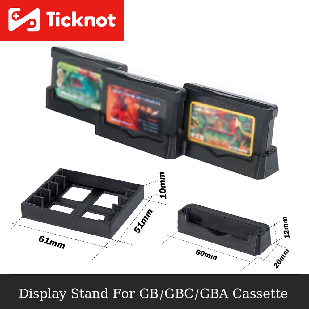 Game Boy Cartridge Holder - 3D Print Game Storage Stand Bracket