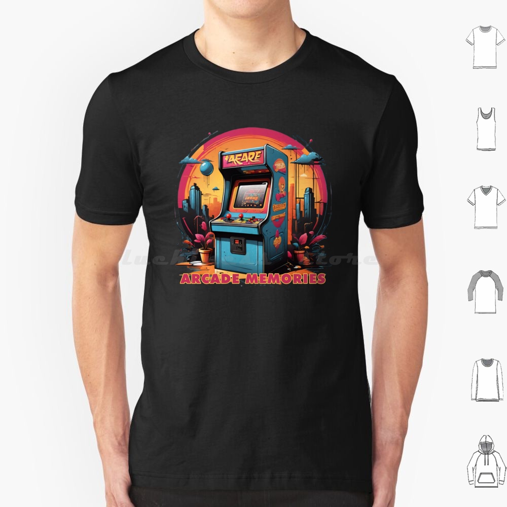 Retro Gaming Gamestop - Arcade Memories-Arcade T Shirt Cotton Men