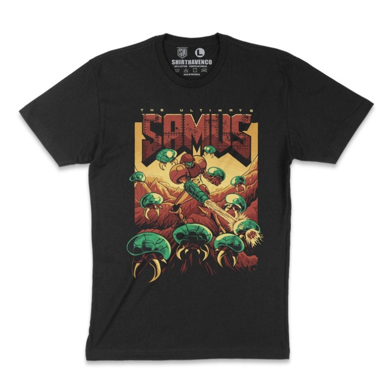 Retro Gaming Gamestop - 00012760#A-Samus Aran Metroid Tshirt | Classic