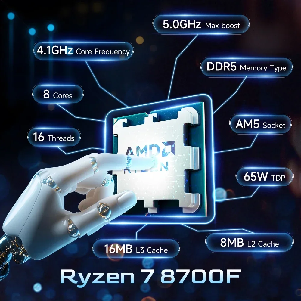 AMD Ryzen 7 8700F New CPU R7 8 - Amd Cpu Ryzen 7 recension och pris