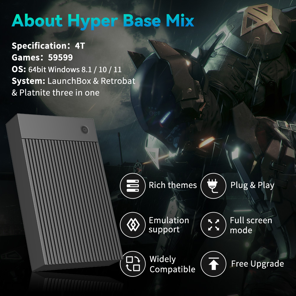 Hyper Base Mix 4TB Game Consol - Retro Gaming Devices recension och pris
