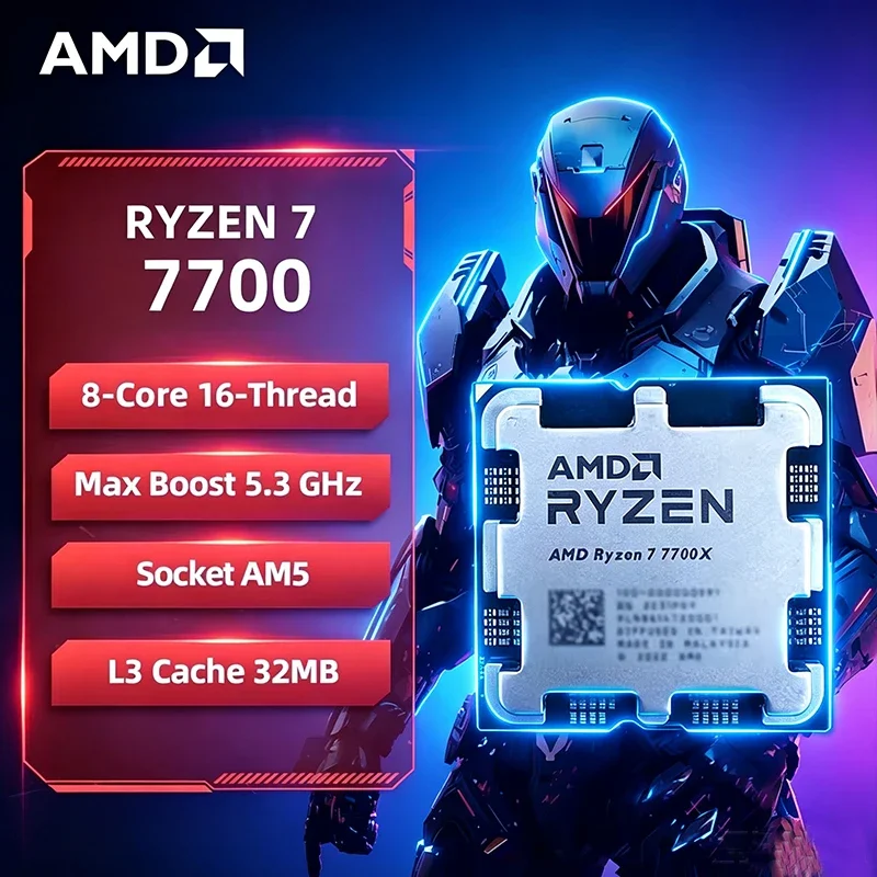 AMD Ryzen 7 7700 R7 7700 CPU 8 - Amd Cpu Ryzen 7 recension och pris
