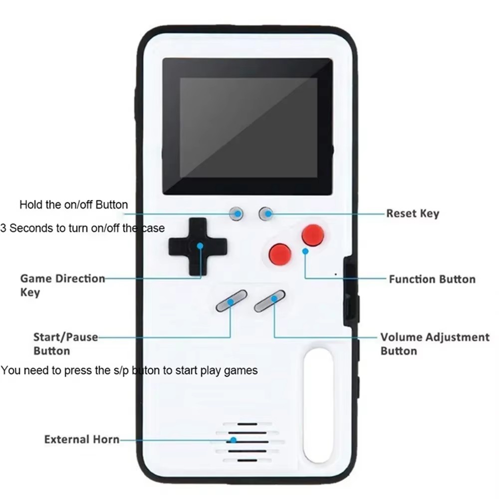 For iPhone 14 16 15 12 13 Pro  - Retro Gaming Projector recension och pris