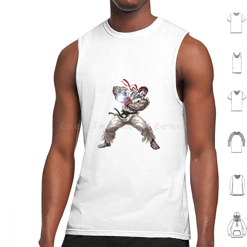 Ryu Tank Tops Vest Sleeveless  - Retro Gaming Gamestop recension och pris