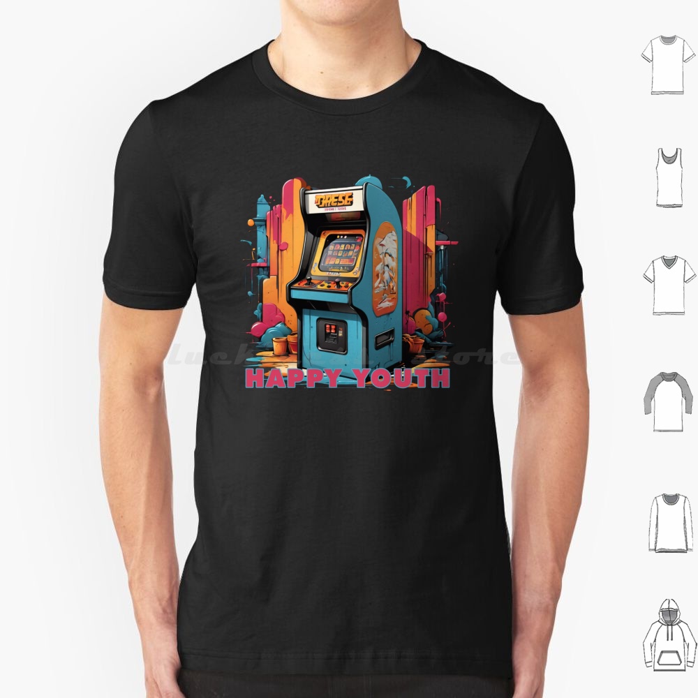 Happy Youth-Arcade T Shirt Men - Retro Gaming Gamestop recension och pris