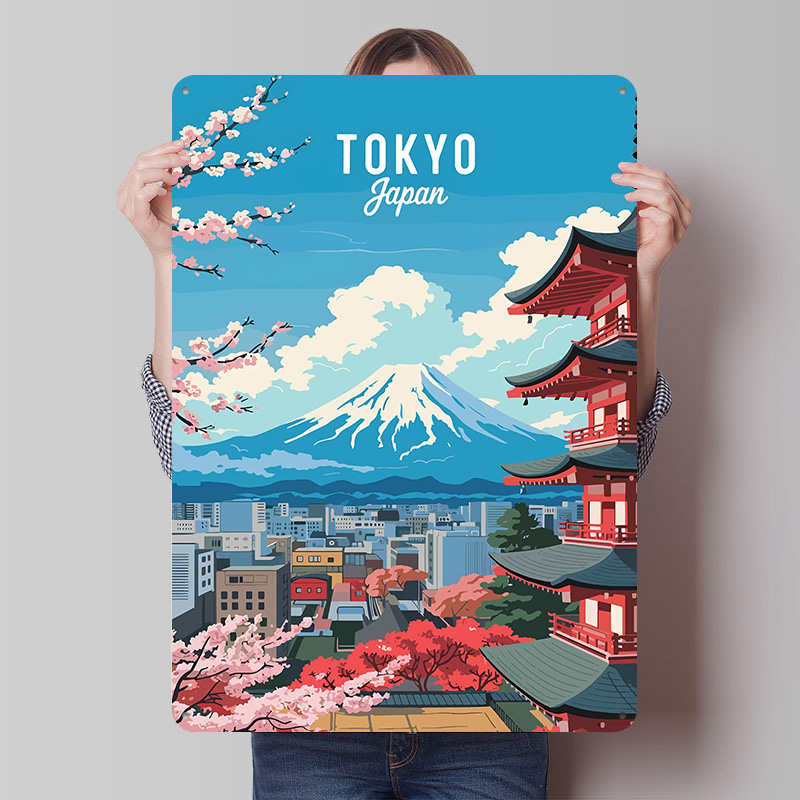 Tokyo Japan Travel Tin Plaque  - Retro Gaming Tokyo recension och pris