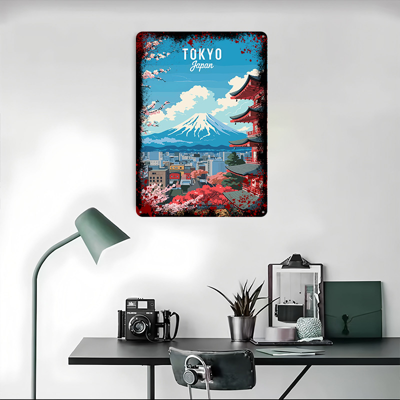 Tokyo Japan Travel Tin Plaque  - Retro Gaming Tokyo recension och pris