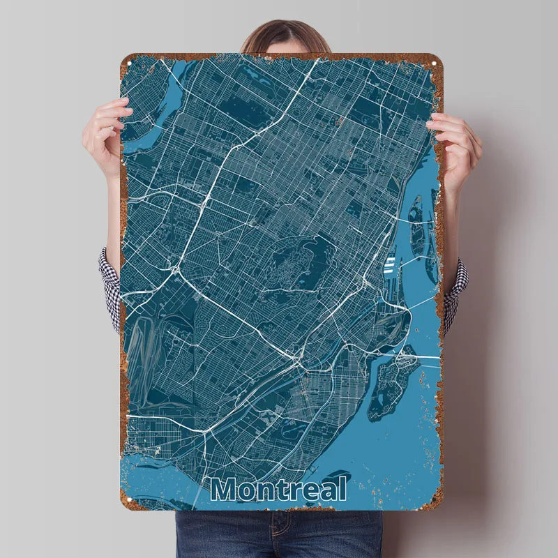 Montreal City Map Poster Map M - Retro Gaming Montreal recension och pris