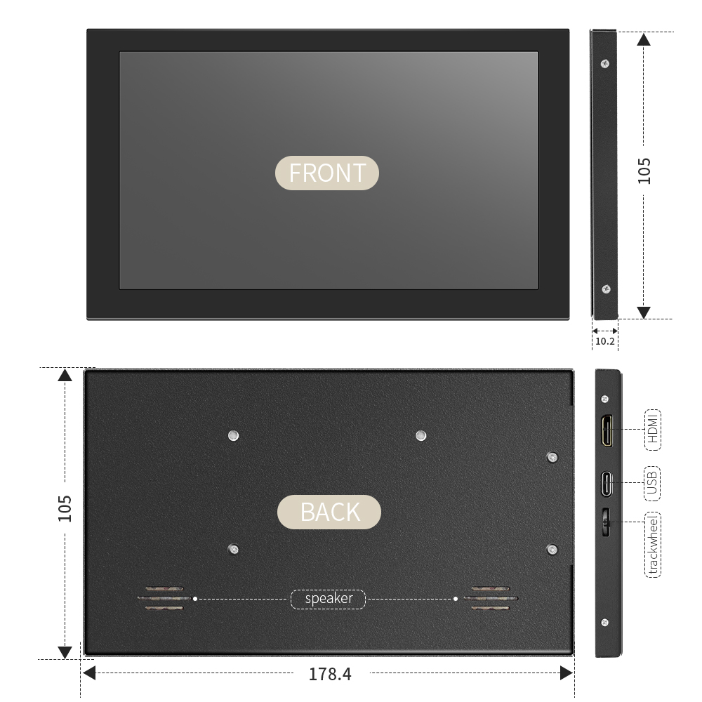 7-Inch LCD Touch Screen Panel  - Retro Gaming Monitor recension och pris