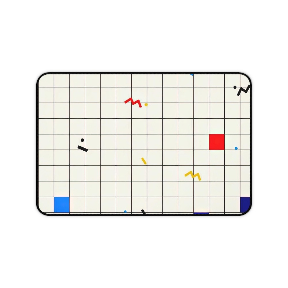Retro Geometric Grid Desk Mat  - Retro Gaming Desk Setup recension och pris