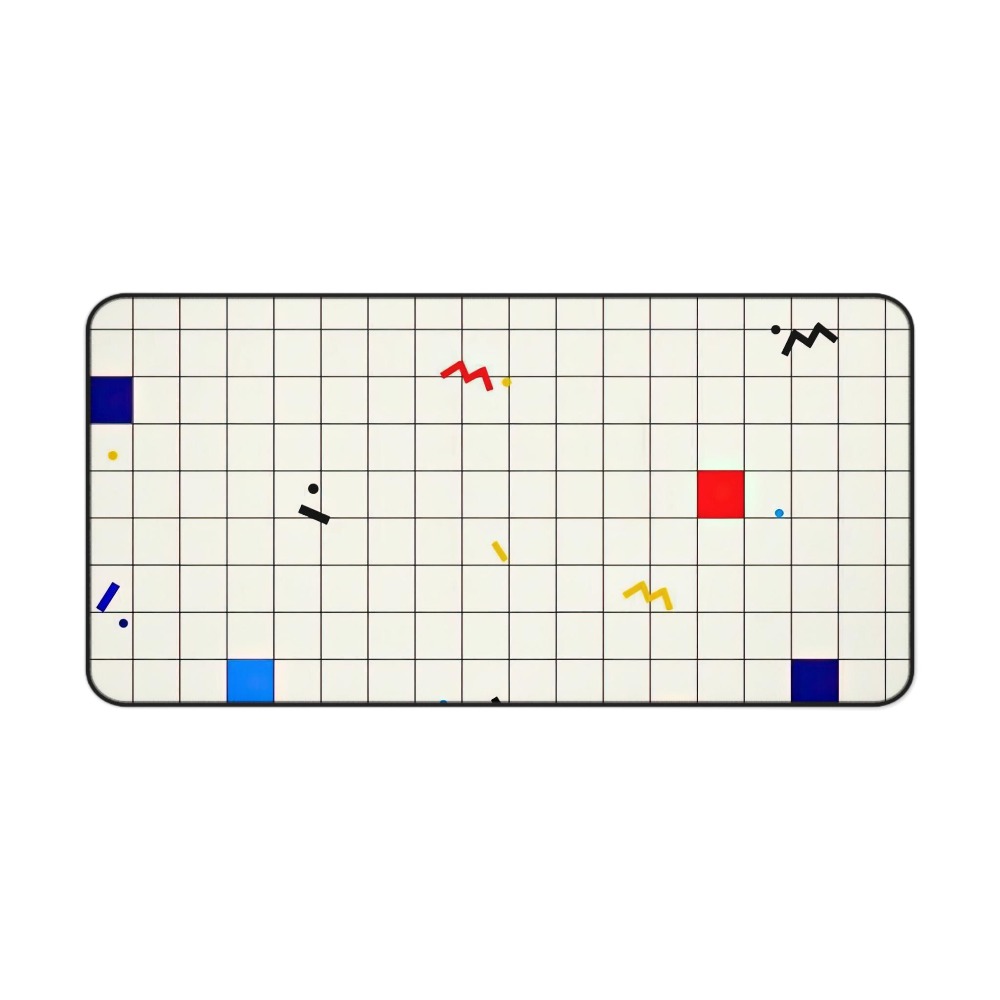 Retro Geometric Grid Desk Mat  - Retro Gaming Desk Setup recension och pris