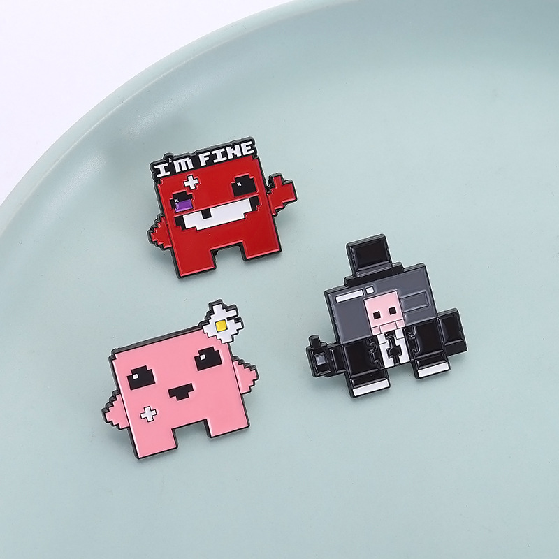 3pcs Pixel Art Enamel Pin Set  - Retro Gaming Kit recension och pris